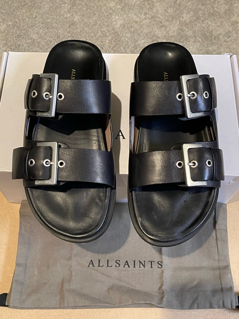 Allsaints Mia Double Strap Slide Sandal